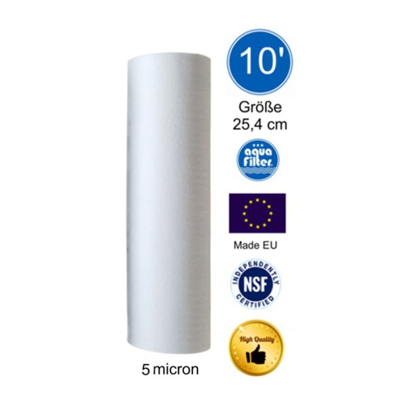Sediment Polypropylen Patrone Feinheit 5 µm, Größe 10' x 2,5'